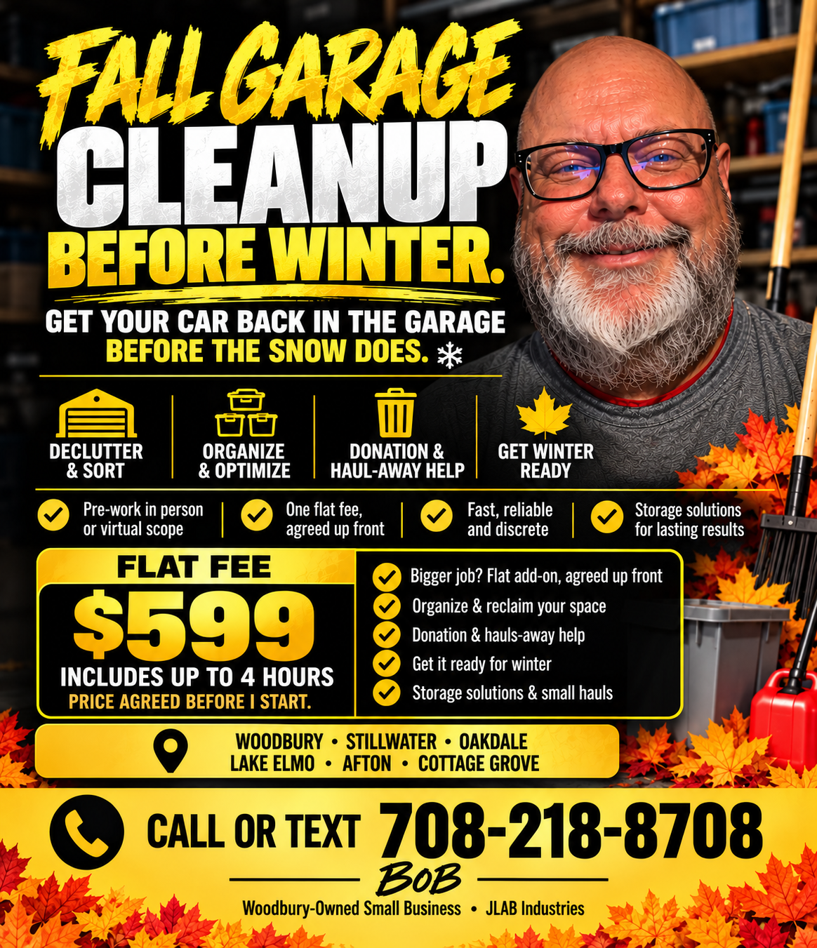 JLAB Industries fall garage cleanup service
